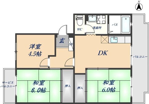 セピアコート山本の物件間取画像